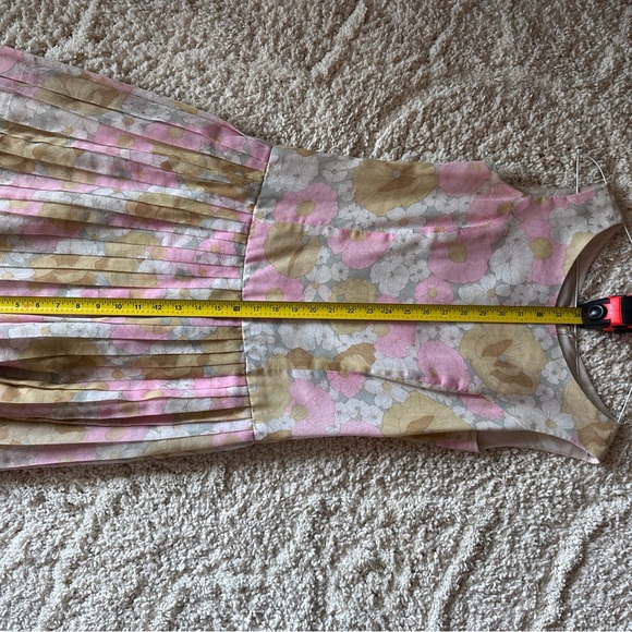Vintage 60s floral pleated sundress - Picture 4 of 6